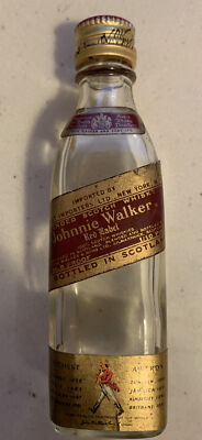 Johnny Walker Red Label Miniature W/great Labels