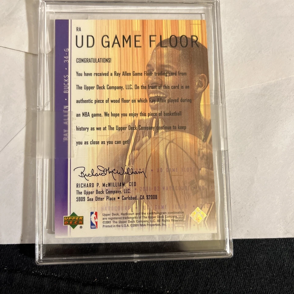 2001 upper deck game floor Ray Allen - Image 2 of 3