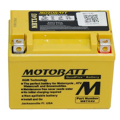 Motobatt Premium Batterie Für Aprilia RS 250 1995-2004 MBTX4U AGM