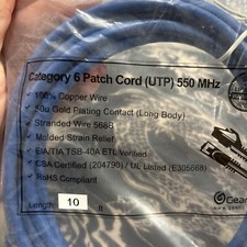 New Sealed Lot Of Eight 8 Category 6 Patch UTP 550 MHz Network Cables