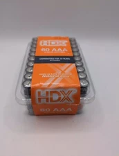 HDX Alkaline AAA Batteries - 60 Count Pack Expires December 2033