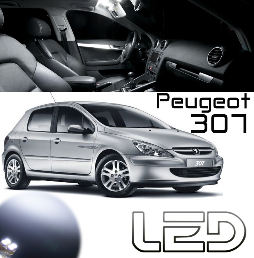 Pack LED Peugeot 307 haute luminosité 12V pour intérieur et coffre sans erreur