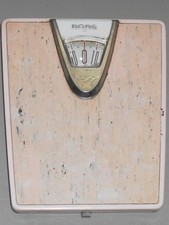 BORG Bathroom Scale Pink  Silver Mid Century 1950's Art Deco Glam Retro