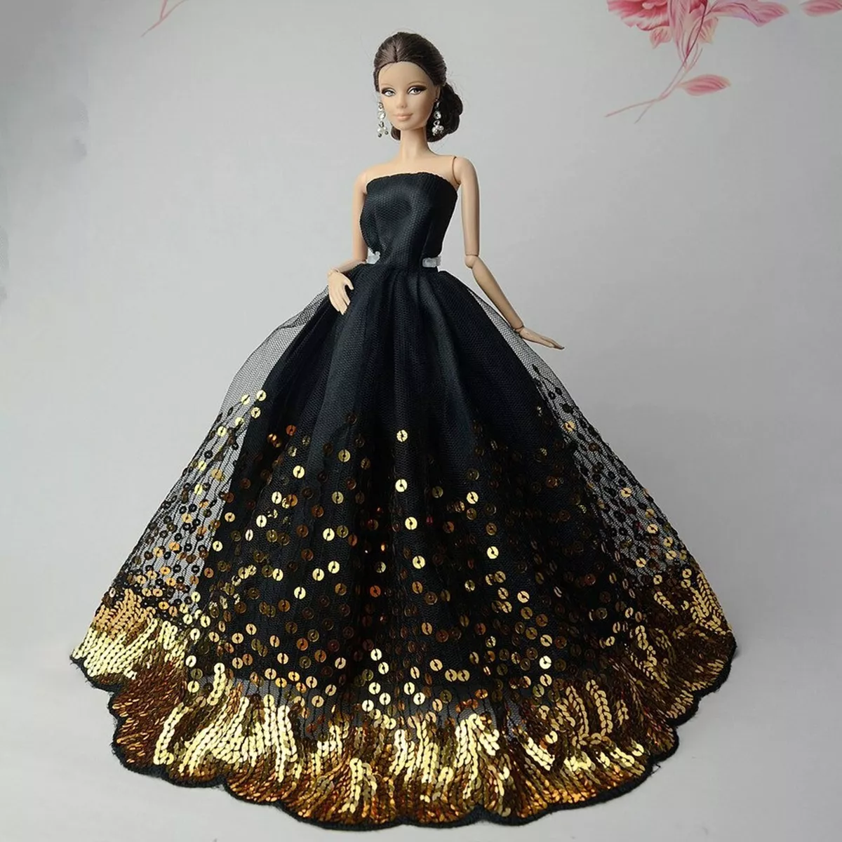 Gorgeous Black Gold Wedding Dress For 11.5