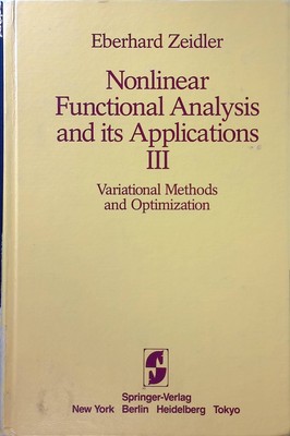 Nonlinear functional analysis and its applications, 3: Variational methods and o