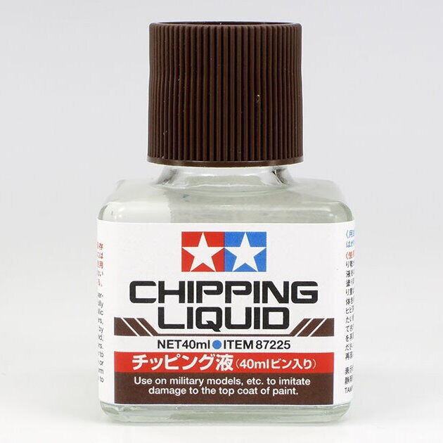 TAMIYA   CHIPPING LIQUID    LIQUIDO PER EFFETTO SCHEGGIATURE  40ml    ART 87225