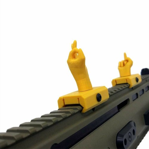 Novelty 4pcs Gestures Rifle Front Rear Sights For 21mm Picatinny Rail