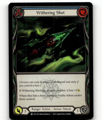 Flesh And Blood Withering Shot (Blue) FOIL Outsiders Common