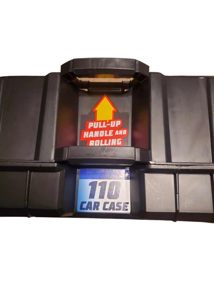 Hot Wheels 2019 Rollin 110 Hardshell Car Case W/wheelsFilled With 30-35 Hot Wh - Image 3 of 4