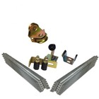 4m Cladded Sliding Gate Hardware Kit with 78mm Flat-Mount Wheels