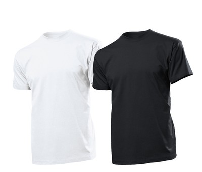 5x Herren T-Shirt Rundhals Shirts 185 g/m² Weiß oder Schwarz S - 5XL Stedman