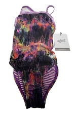 Dolfin Uglies Womens One Piece Swimsuit Size 24 NEW TAGS NWT BLACK PINK ORANGE