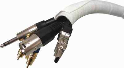 1.5 inch SNAKESKIN Wire & Cable Cover - White - 50 feet