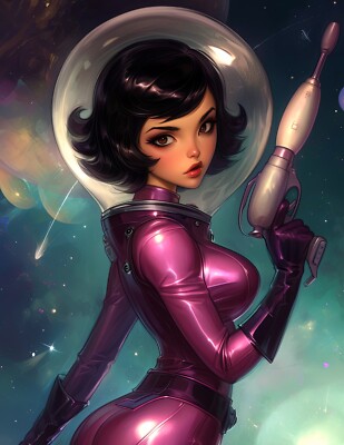 ''Sci-Fi Girl 20'' 8.5x11 Fine Art Print Limited to Only 20 Hand-Numbered Copies
