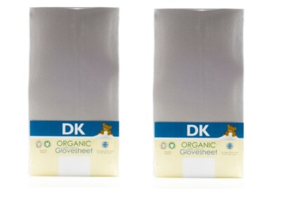 DK Bio Gots Handschuhe Laken Platzsparer Kinderbett Matratze 2 Spannbettlaken Grau 100x52 