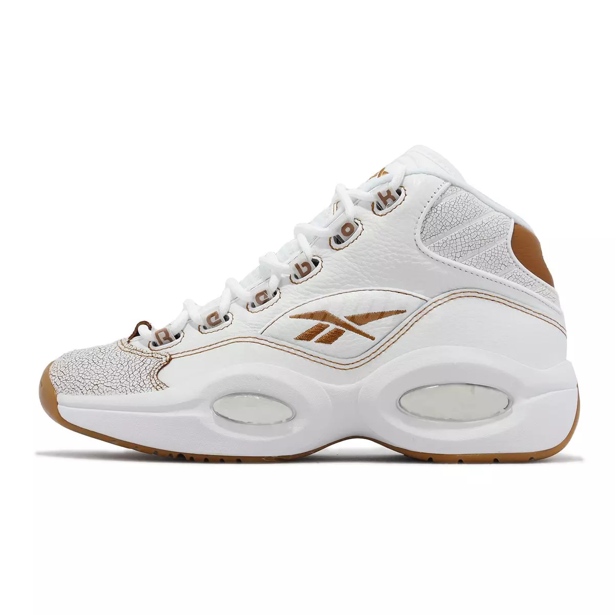 Reebok Question Mid Allen Iversen Tobacco White Men Basketball Shoes 100033893