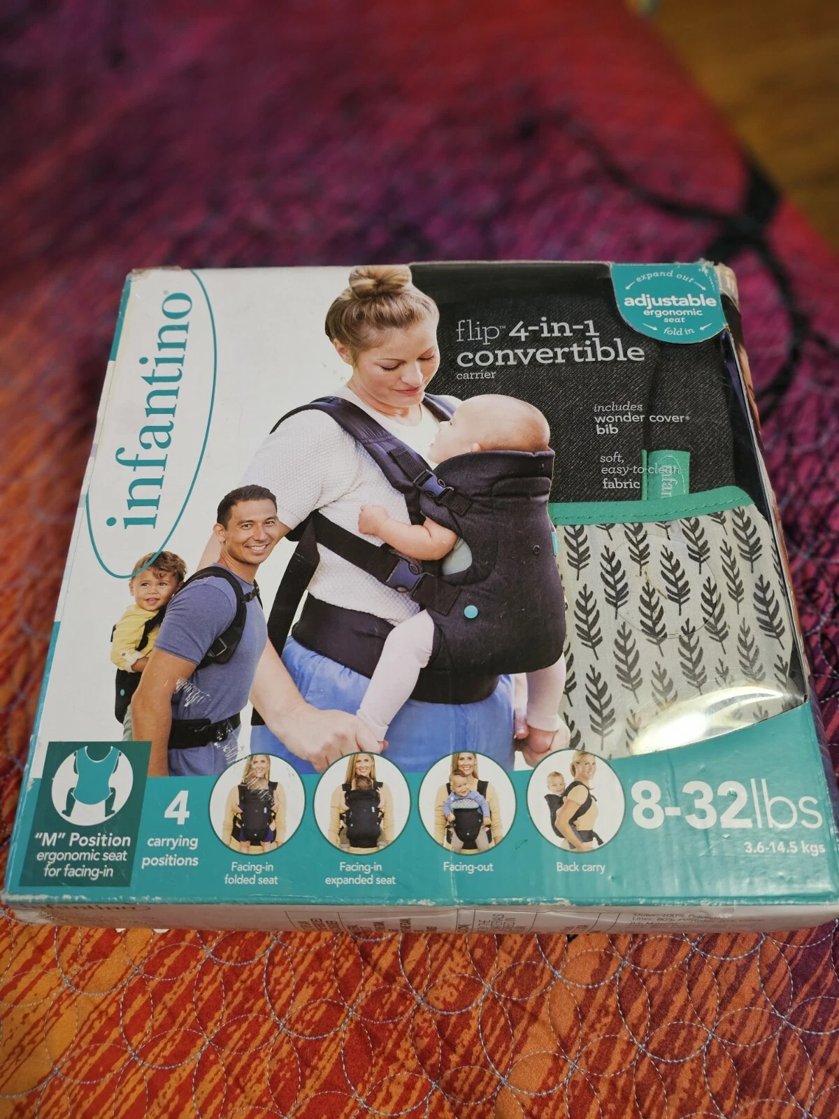 Infantino Flip Advanced 4-in-1 Carrier Ergonomic Convertible Face In Or Out