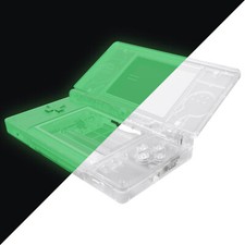 NDSL Full Housing Shell for Nintendo DS Lite Screen Lens Buttons - Glow in Dark