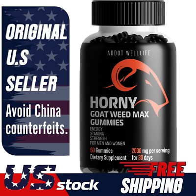 Horny Goat Weed Gummies with maca for Men - 60 gummies