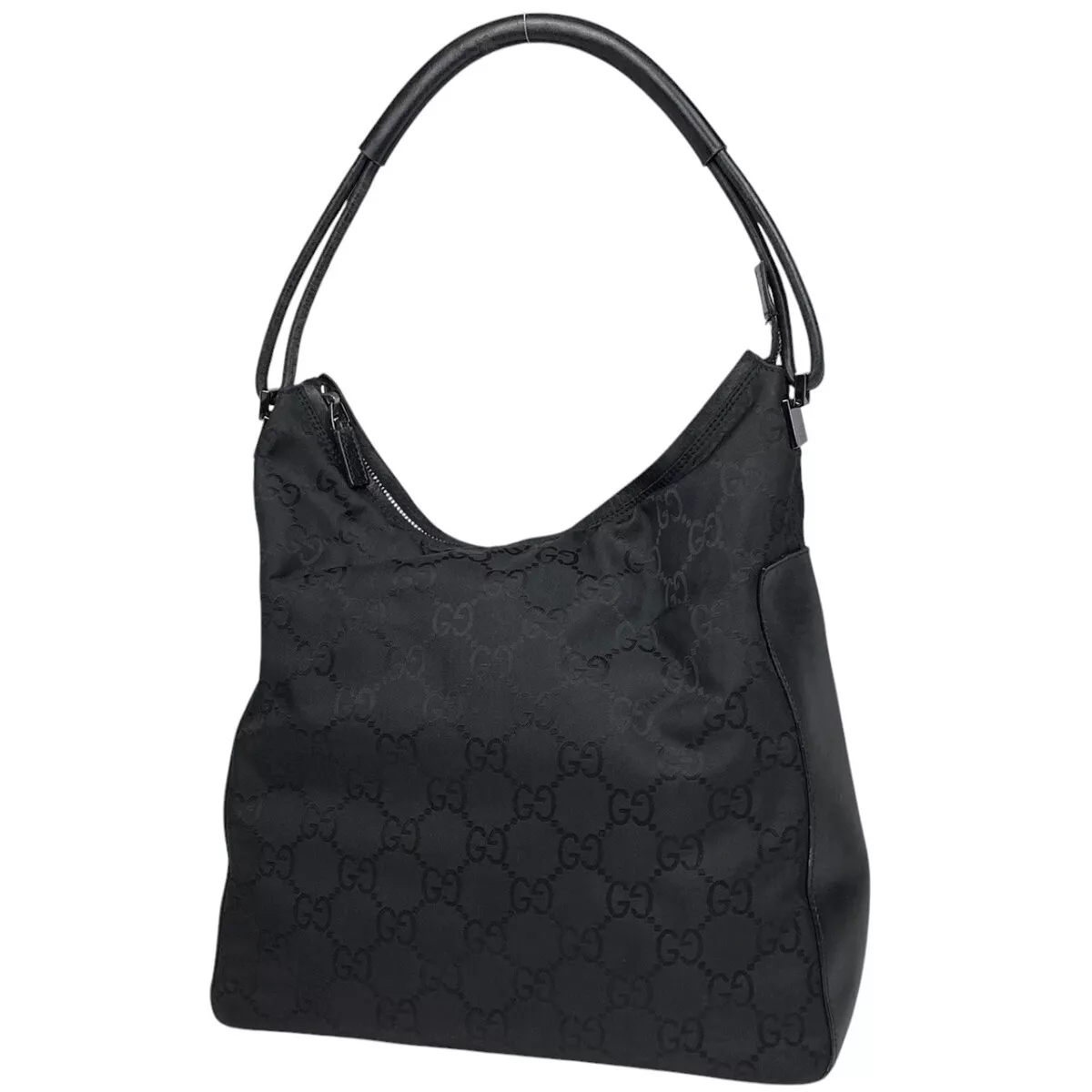 GUCCI GG Pattern Sac à Bandoulière Une Bandoulière Sac à Main Bandoulière Nylon Bla...