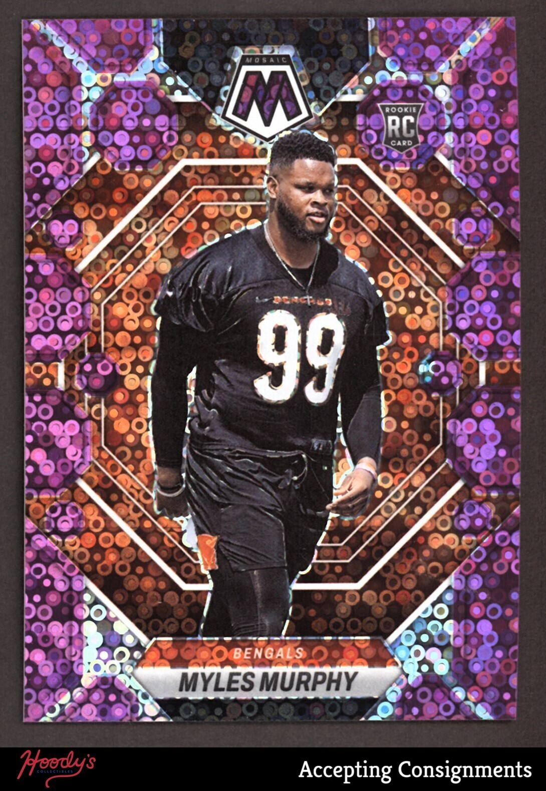 2023 Panini Mosaic Mosaic No Huddle Purple #351 Myles Murphy 48/50 ROOKIE RC