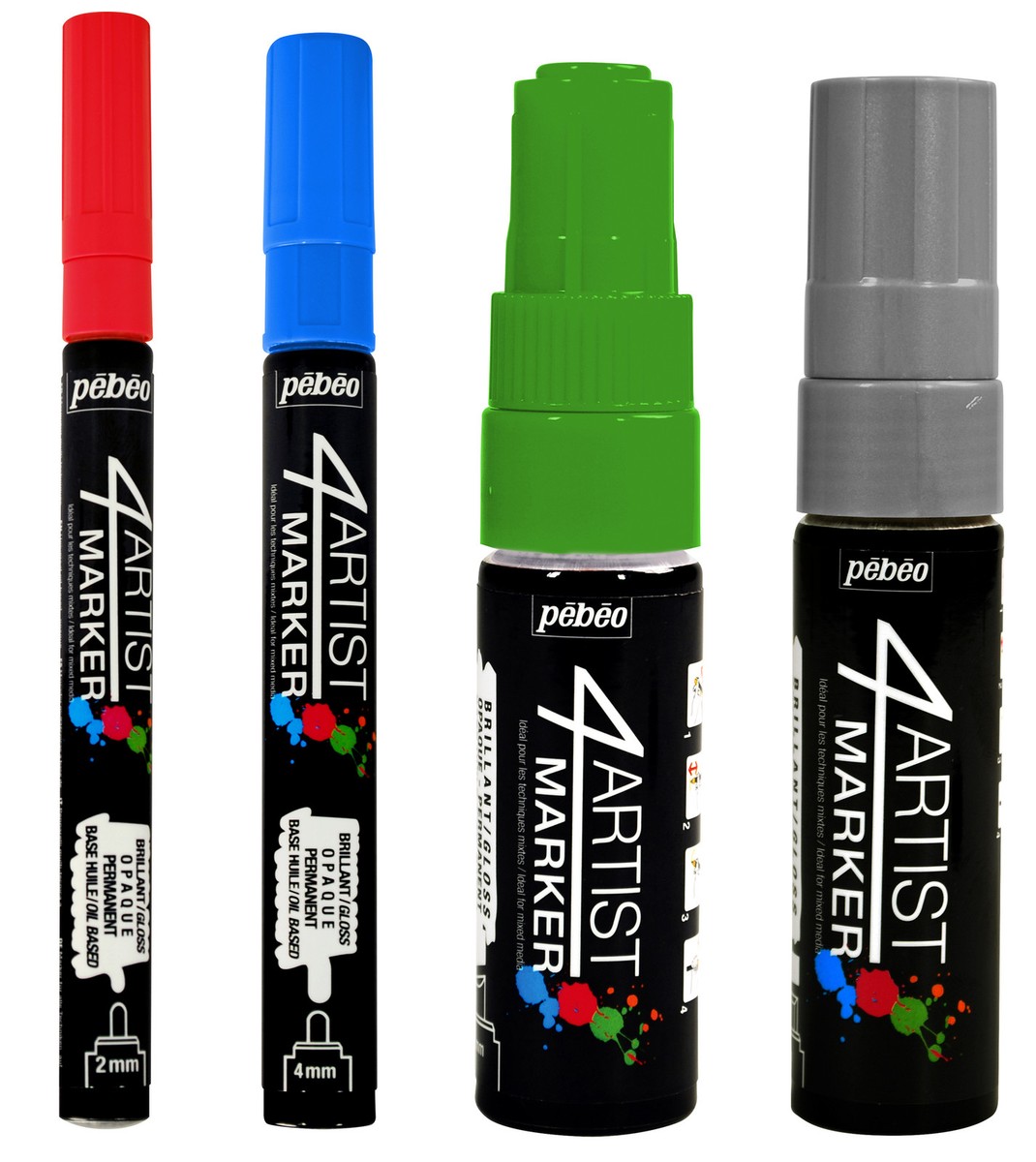Pebeo 4Artist Oil Paint Marker - 2mm Black Tip For Detailed Drawing & Fine Writing