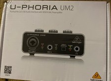 Behringer U-phoria Um2 Usb 2x2 Audio Interface Um-2 Xenyx Mic Preamp .