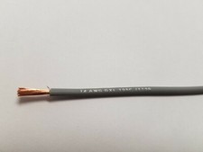 14 AWG GAUGE GXL AUTOMOTIVE HIGH TEMP COPPER WIRE GREY 25 FT WITH LEGEND PRINT