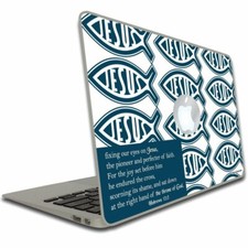 Hebrews 12:2 Bible Verse Macbook Air or Macbook Pro Skin FREE SHIPPING