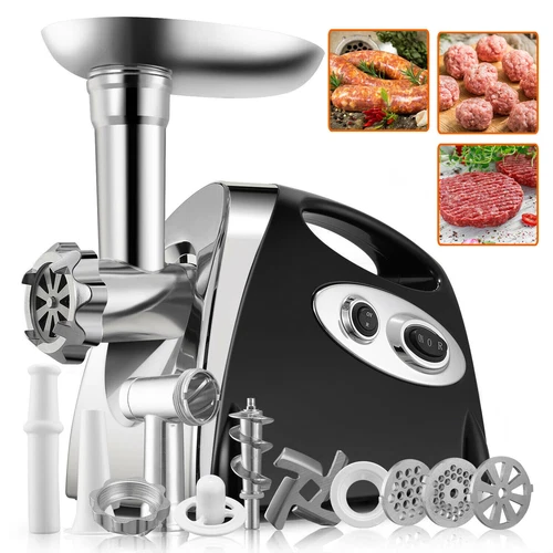 Electric Meat Grinder Meat Mincer Sausage Stuffer Maker with 3 Grinders Plates - Picture 1 of 9