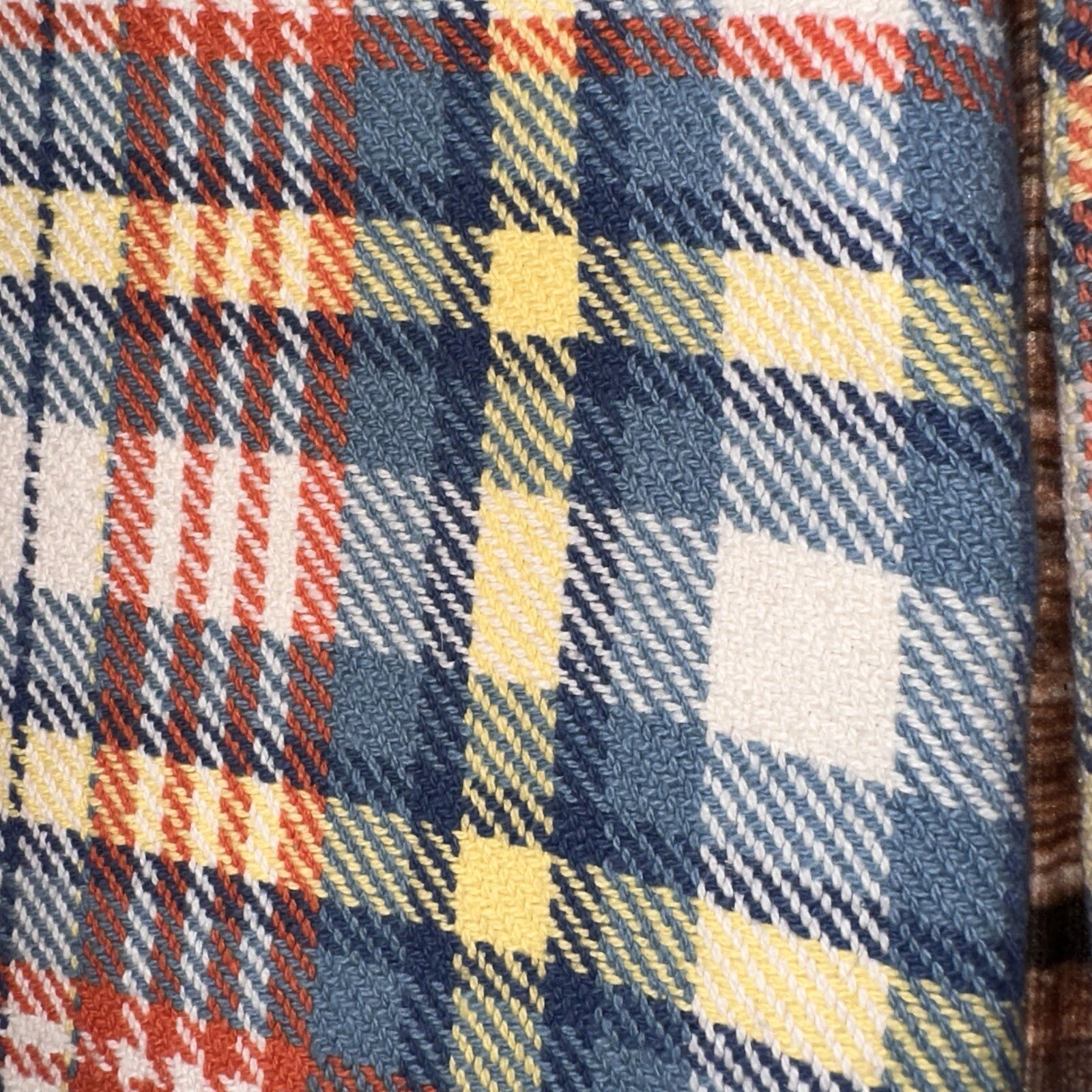 Set of 2 Lauren Ralph Lauren Plaid Cotton Throw Twin Blankets 51" x 72"
