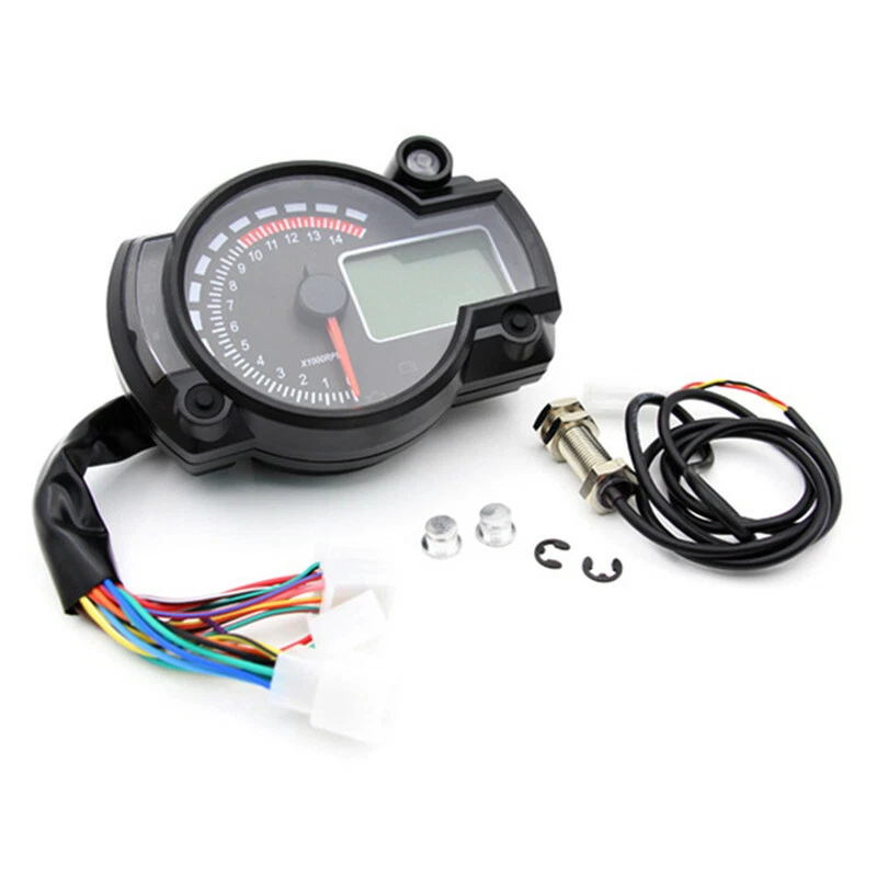 Мотоциклетный спидометр 7 цветов цифровой одометр с жидкокристаллическим дисплеем приборная панель карбюратор метр - Изображение 3 из 4