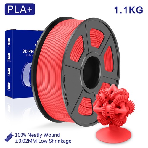JAYO 1.1KG PLA+ Cherry Red 3D Printer Filament 1.75mm No Clog Better Adhesion