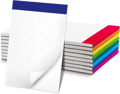 8 Pack Dot Grid Notepad 5X8 Graph Paper Pad 50 Sheets Legal Pad Quad Ruled Notep