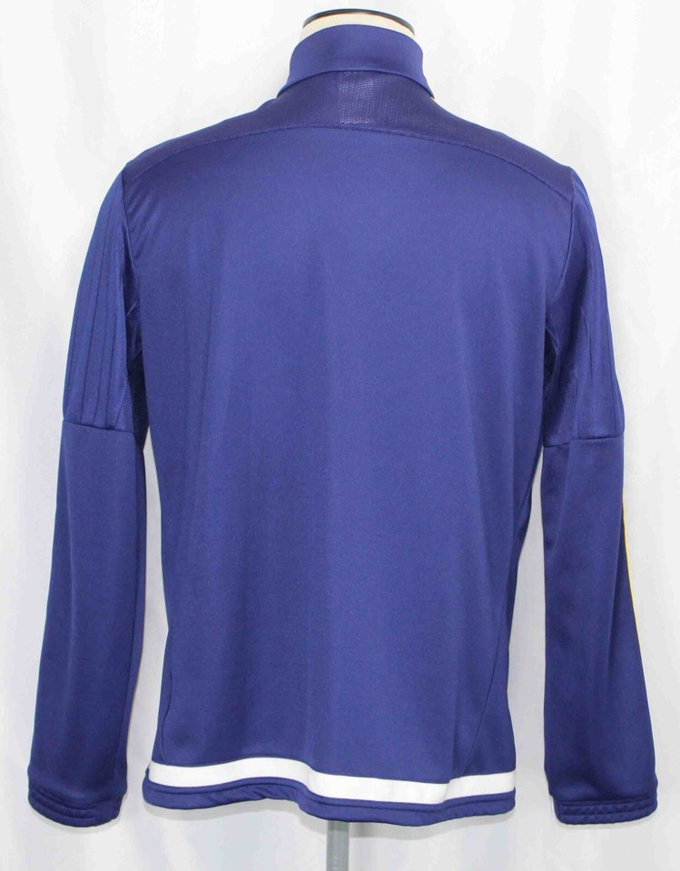 Adidas Real Salt Lake 2014 Blue Yellow Training Jacket Full Zip Mens