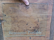 Antique Remington Portable Typewriter Display Cabinet Case Glass Window thumbnail