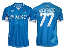 Maglia Di  KVARATSKHELIA  77  22 Napoli 2024/25 Home - REPLICA ORIGINALE 10 ANNI
