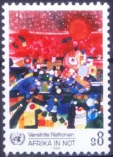 UNO Geneva 1986 MNH, Help Africa in Crisis, Paintings