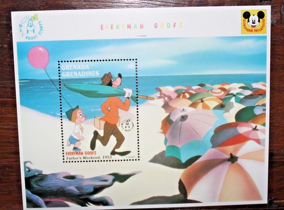 GRENADA & GRENADINES 1992 WALT DISNEY Topolino Pluto mini foglio MNH** BF (C.A)