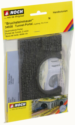 Noch N- 34938, Tunnel-Portal 2-gleisig, GMK World of Modelleisenbahn, Hobby