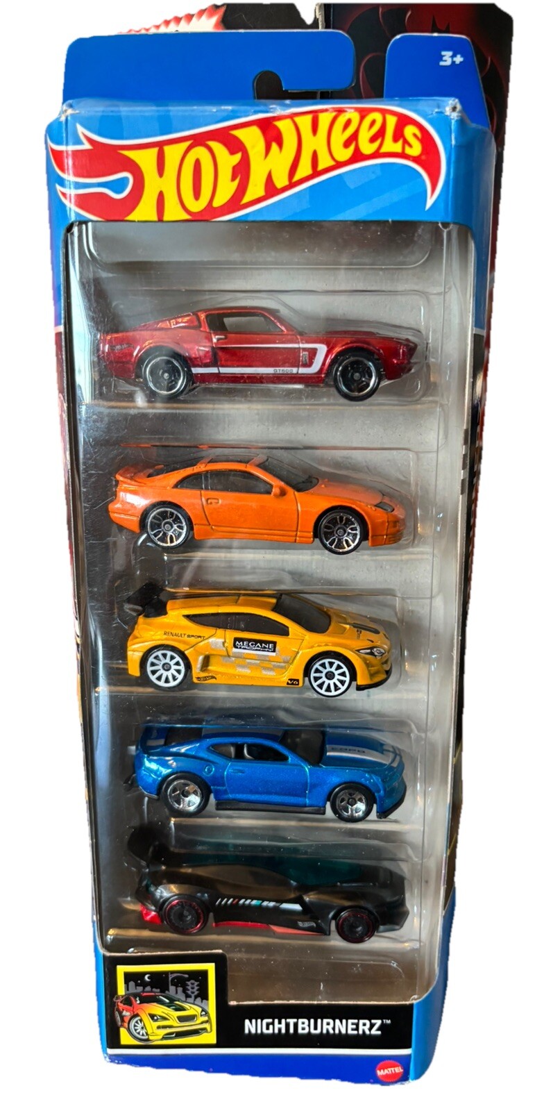 NEW Hot Wheels 2023 Nightburnerz 5 Pack, '67 SHELBY GT500,  300ZX TWIN TURBO