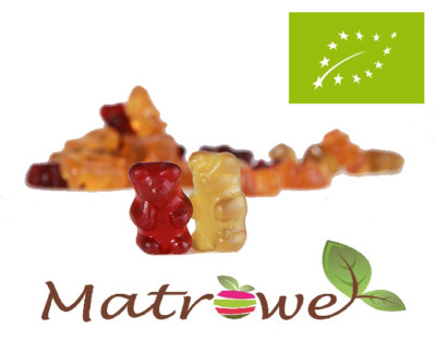 Bio Fruchtbärchen ohne Gelatine 100g oder Gummibärchen, Saftbärchen kba Vegane