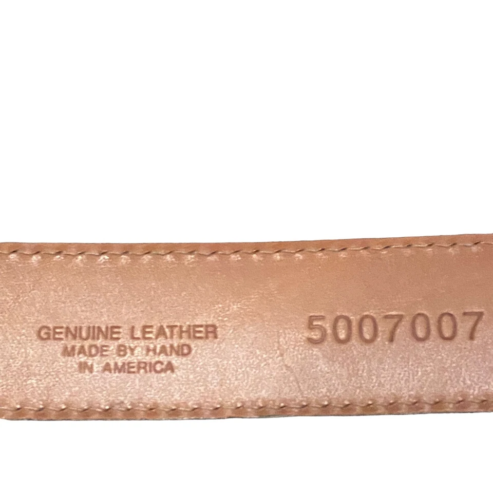 Martin Dingman Genuine Leather Mens Black Belt Silver Metal Size 38 Clothing - Image 2 of 4