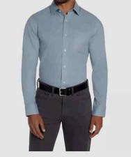 Banana Republic Men's Non-Iron Slim Fit Dress Shirt, Blue, Size M