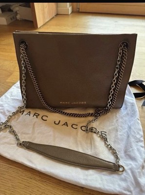 Handtasche Marc Jacobs Double link 27 crossbody bag L Cappucino