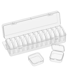 VANSUNS Bead Organizer Box, 13 Pcs Compartments Transparent