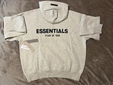 NEW Fear of God Essentials Hoodie Light Oatmeal Size Small 100% Authentic ✅