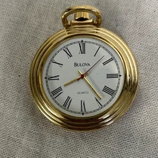 Bulova Vintage Pocket Watch – Roman Dial – No Glass – Collectible/Repair Project