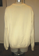 ZARA MENS SOFT YELLOW CREW NECK ALL COTTON LONG SLEEVE SWEATER   Sz S
