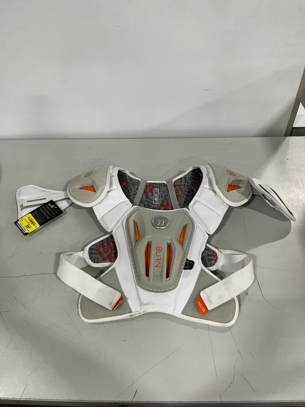 Warrior Burn Lacrosse Shoulder Pads-White Size Large